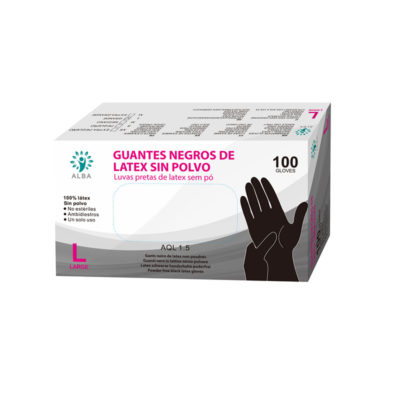 Guante Nitrilo XL Sin Polvo No Estéril Negro (Caja 100u.) - Ribas Medicina